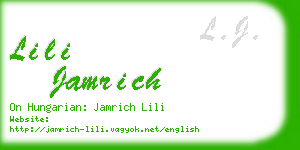 lili jamrich business card